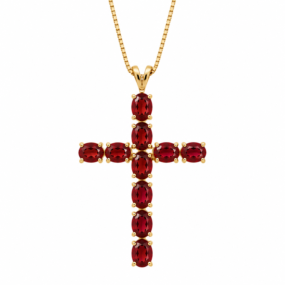 Hermèes Fire Cross Necklace