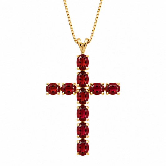 Hermèes Fire Cross Necklace