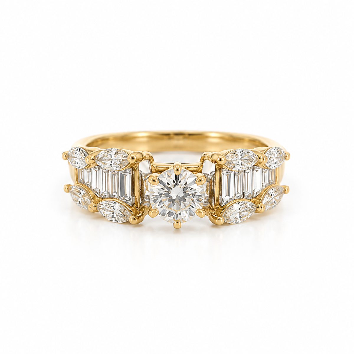 Golden Mosaic Ring