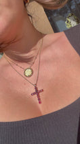 Load and play video in Gallery viewer, Hermès Fire Cross Necklace
